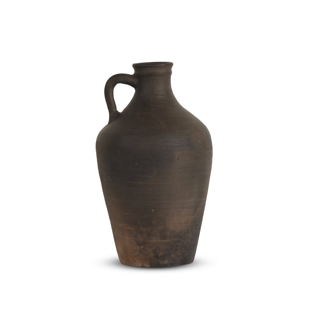 Four Hands Kamari Vase - Aged Black Ceramic - Image 0