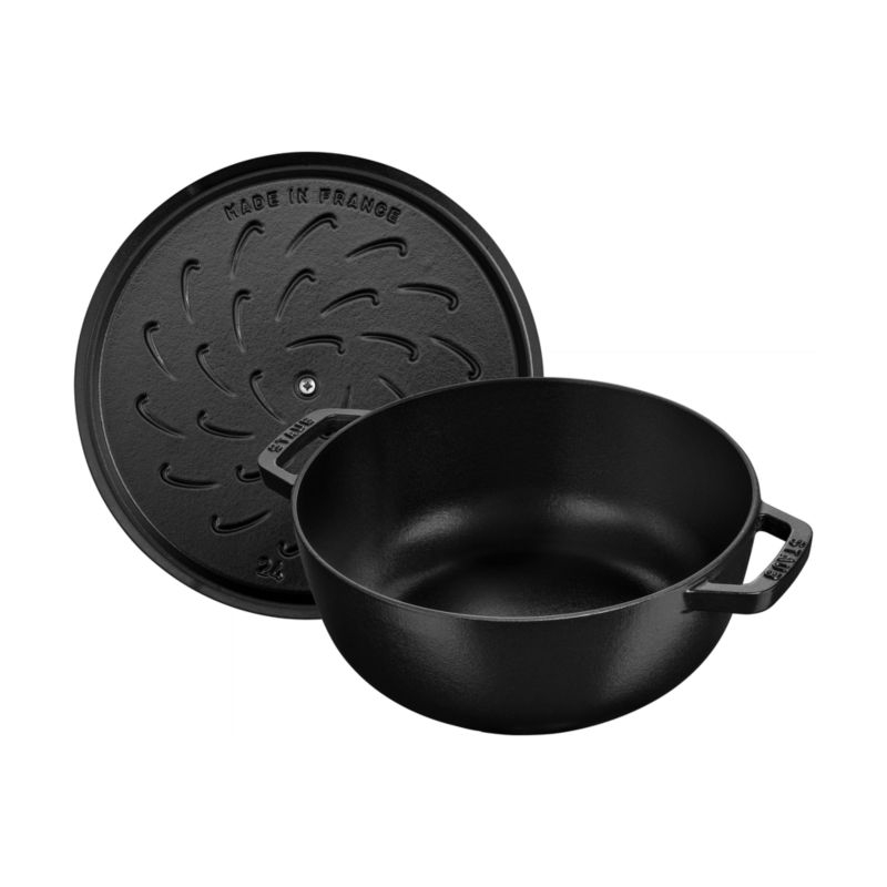 Staub ® 3.75-Qt. Matte Black Cast Iron Essential French Oven with Dragon Lid - Image 3
