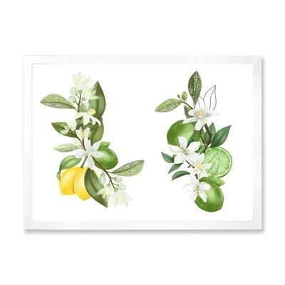Bouquets Of Blooming Lemon Tree Branches - Traditional Canvas Wall Art Print-37127 - Image 0