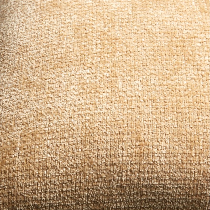 Monarch Chenille 18x18 Ocher Yellow Throw Pillow Cover - Image 2