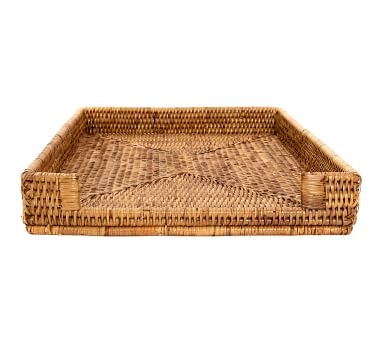 Tava Handwoven Rattan Office Paper Tray, Natural - Image 2