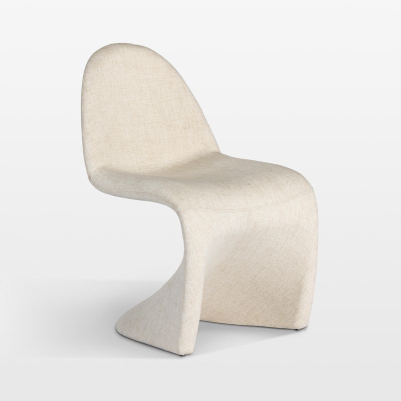 Curva Cream Upholstered Dining Chair - Image 2