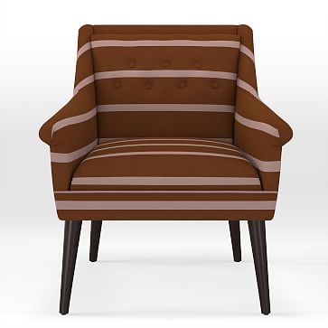 Button Tufted Chair, Print, Leopard Spots - Image 1