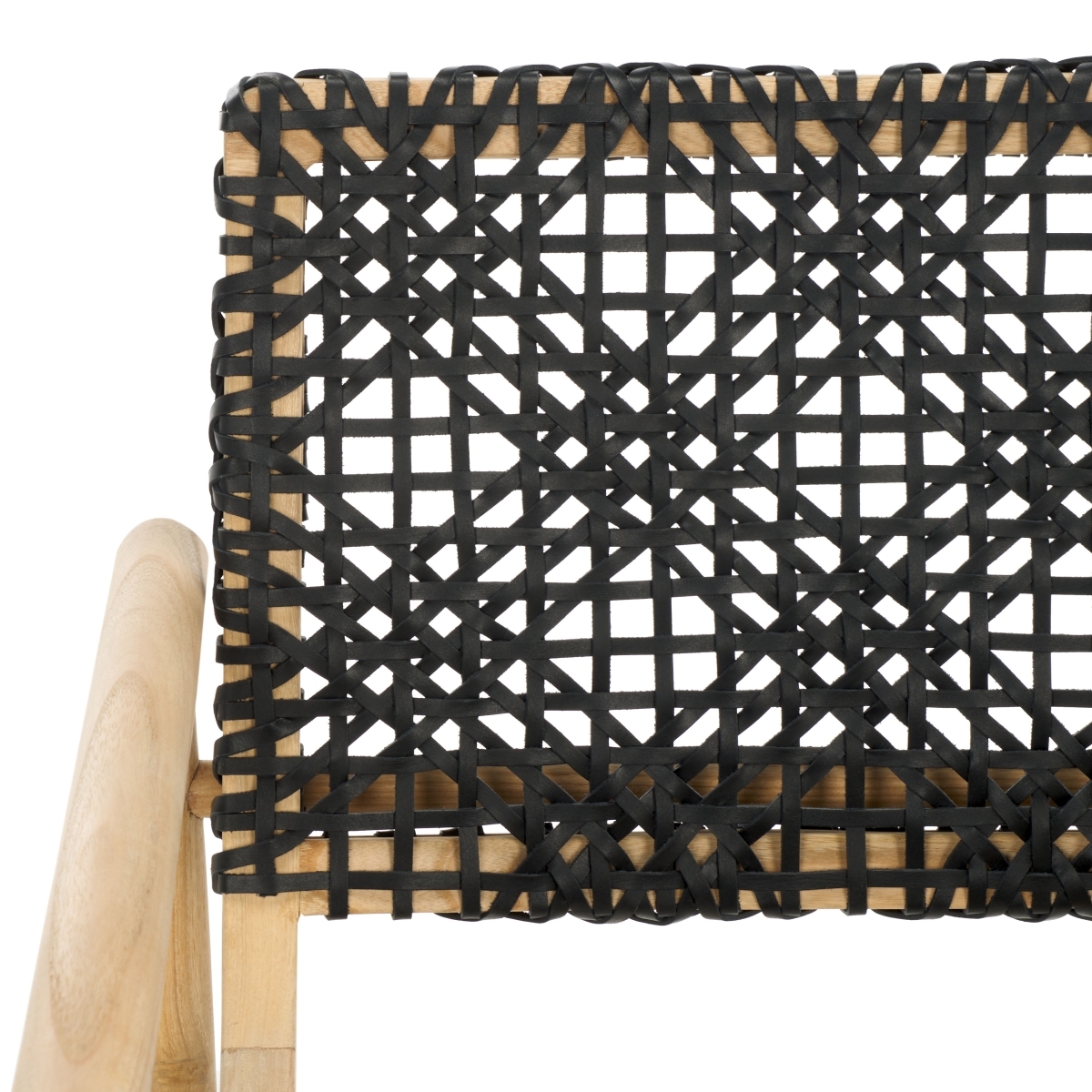 Sianna Accent Chair - Black / Natural - Safavieh - Image 2