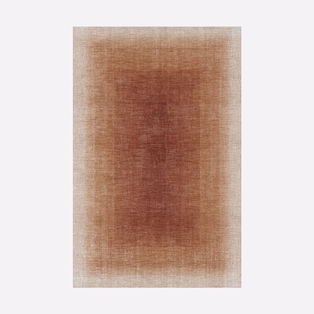 Shaded Border Rug, 5x8, Copper - Image 0