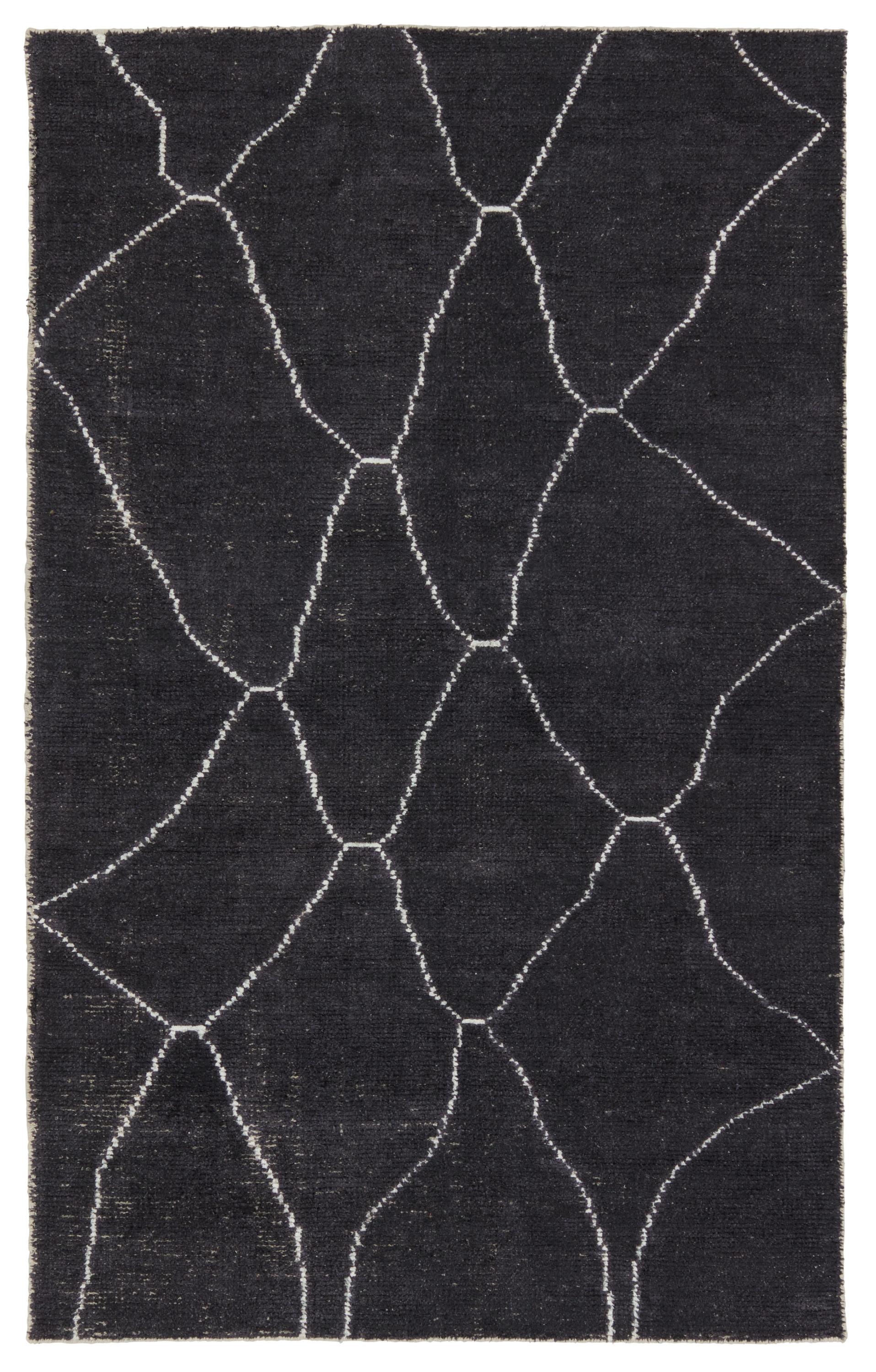 Carmine SAT05 Handmade Solid Slate and Cream Area Rug (10'x14') - Image 0