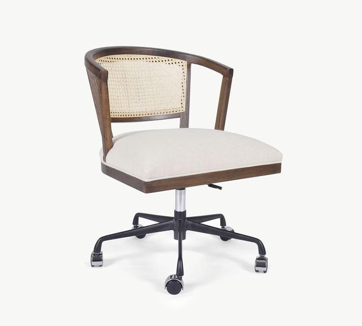 Lisbon Cane Desk Chair, Vintage Sienna - Image 3