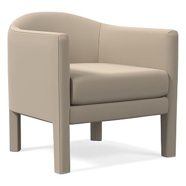 Isabella Upholstered Chair, Poly, Astor Velvet, Stone - Image 0