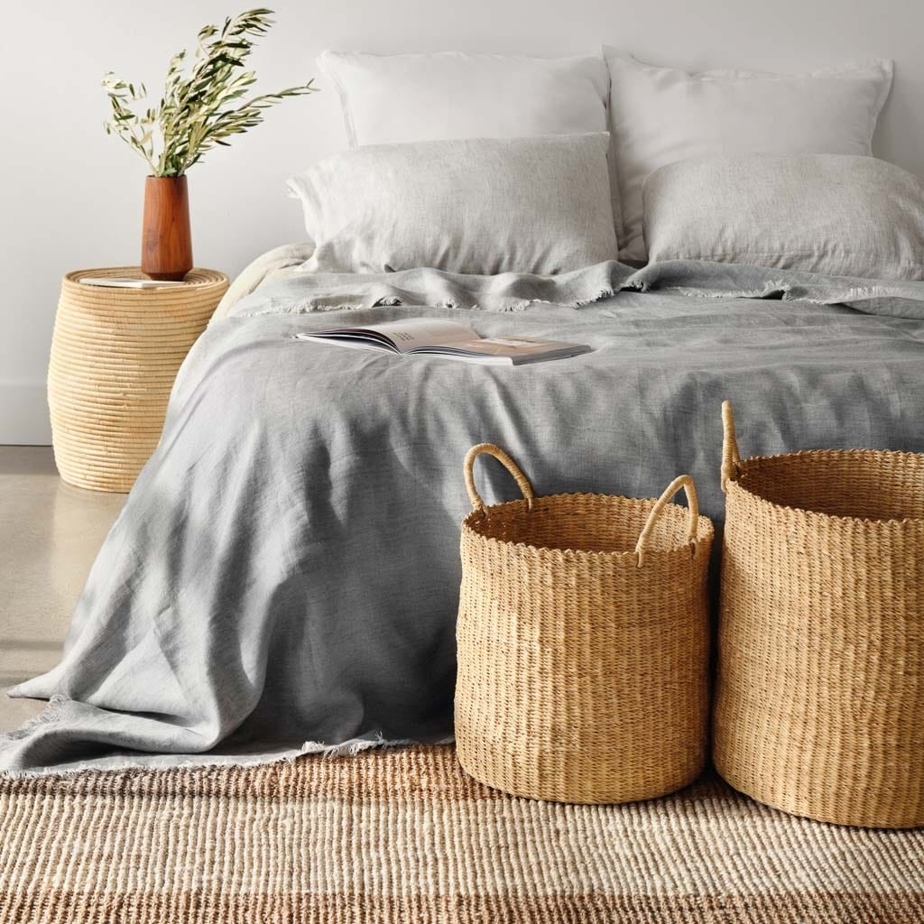 The Citizenry Arya Linen Bed Blanket | Green - Image 6