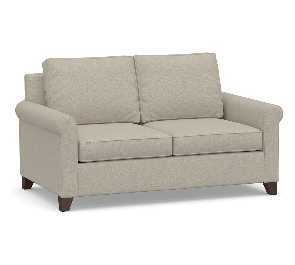 Cameron Roll Arm Upholstered Deep Seat Loveseat 2-Seater 75", Polyester Wrapped Cushions, Performance Boucle Fog - Image 0