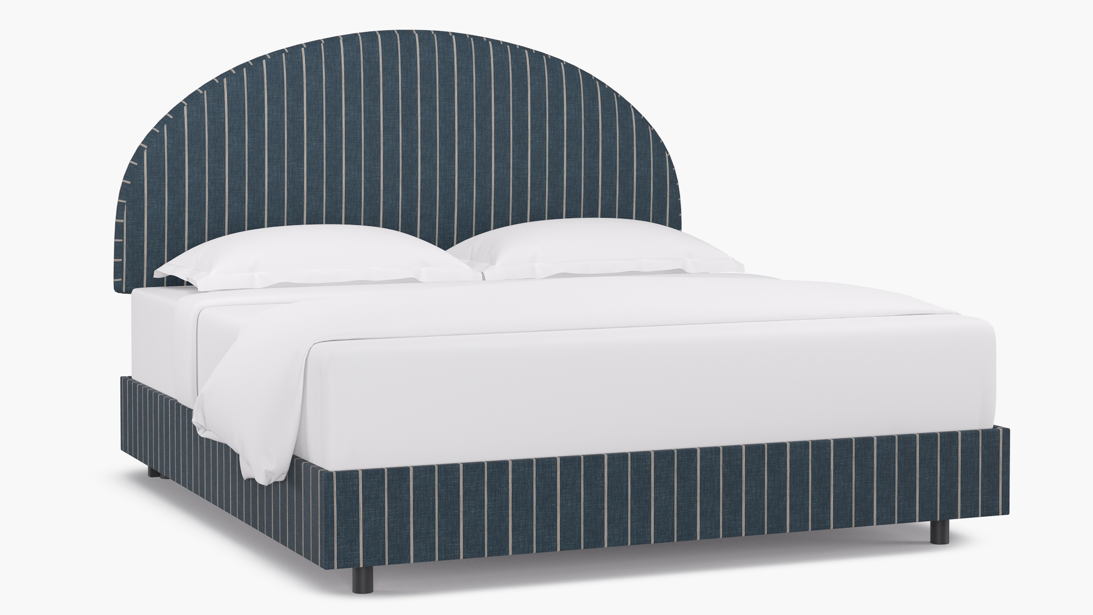 Arched Back Bed, Indigo Fritz, King - Image 1