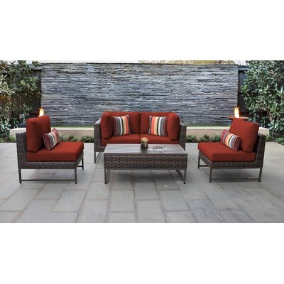 Nauvoo 5 Piece Sectional Seating Group with Cushions - Image 0