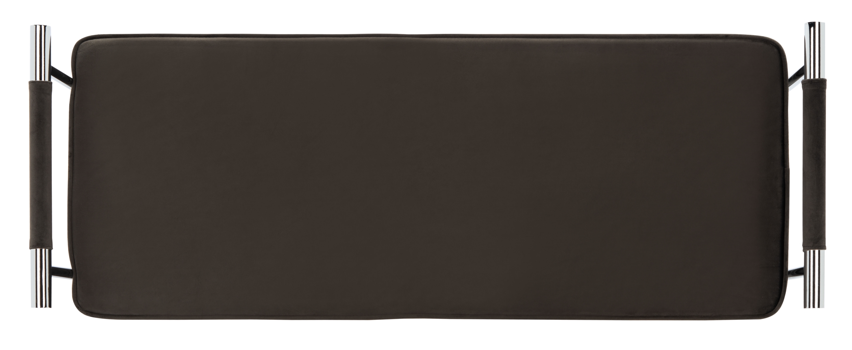 Pim Long Rectangle Bench W/ Arms - Shale / Chrome - Safavieh - Image 4