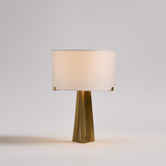 Isla Brass Triangle Mini Table Lamp 13" - Image 0