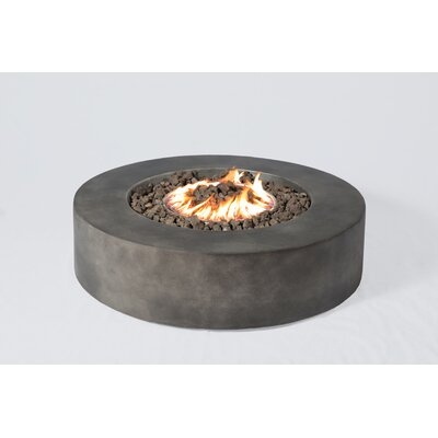 Rashid 12" H Fiber Reinforced Concrete Outdoor Fire Pit Table - Image 0