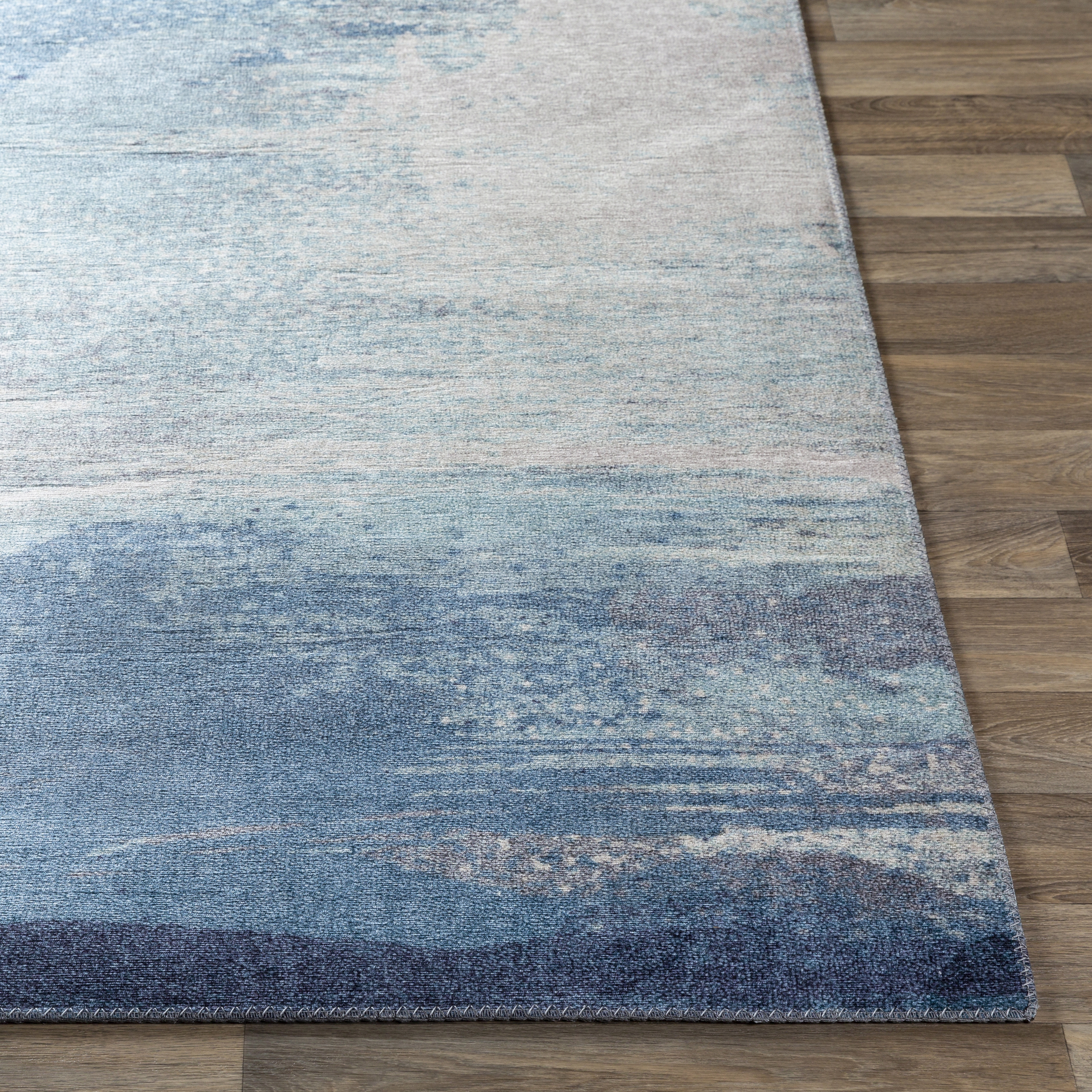 Olivia Blue Indoor 8'10" x 12' Machine Woven Rug - Image 2