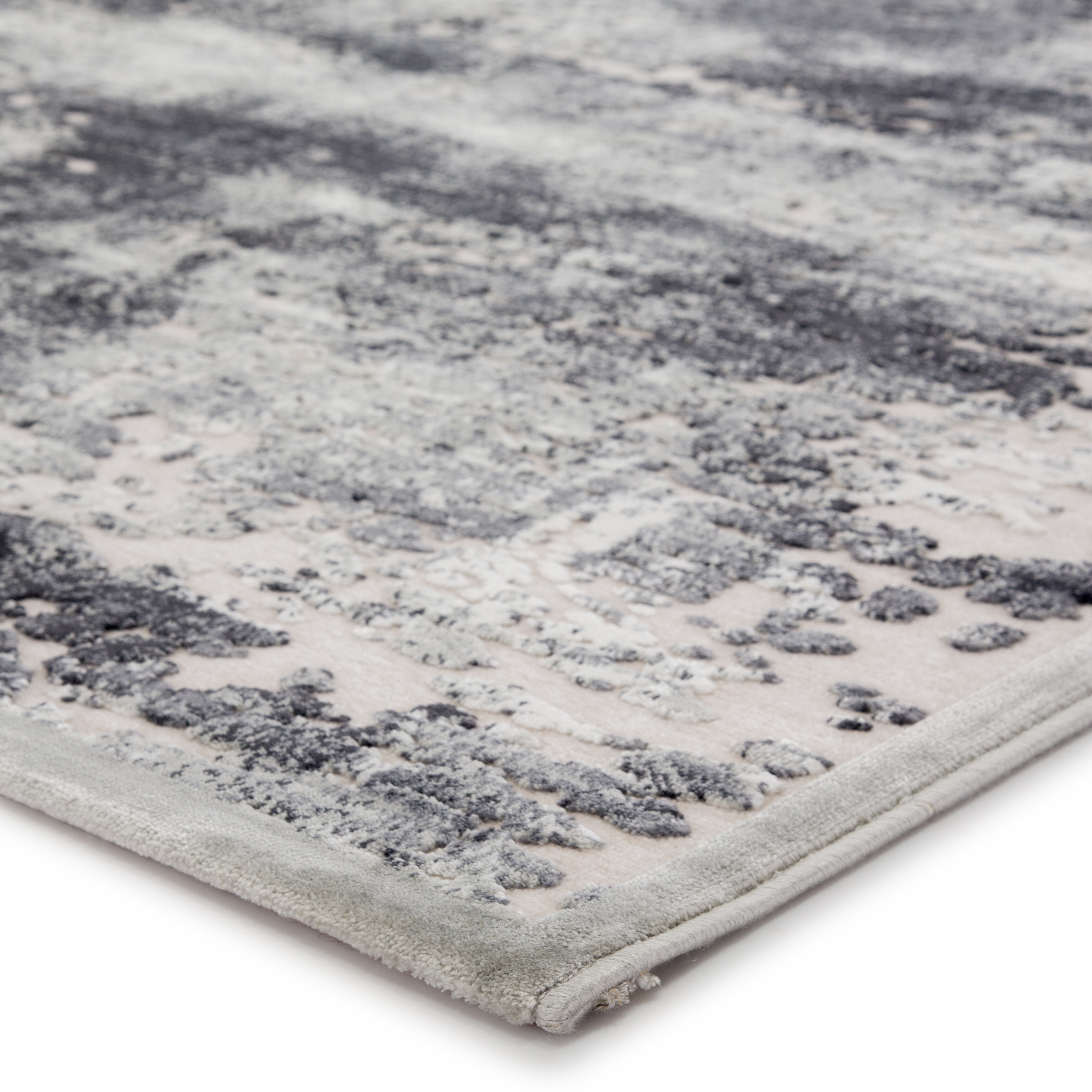 Trista Abstract Gray/ White Area Rug (5'X7'6") - Image 1