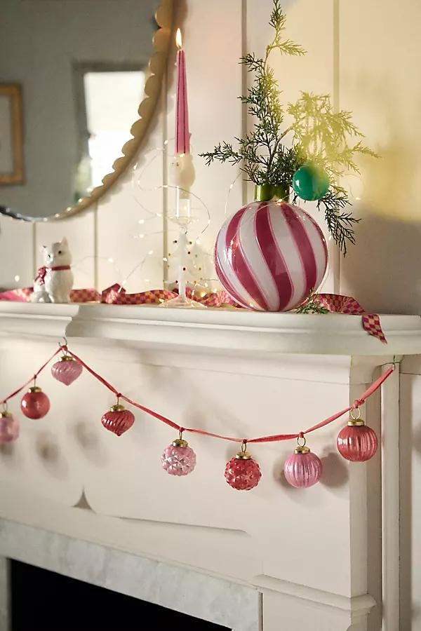 Glass Ornament Velvet Garland - Image 0