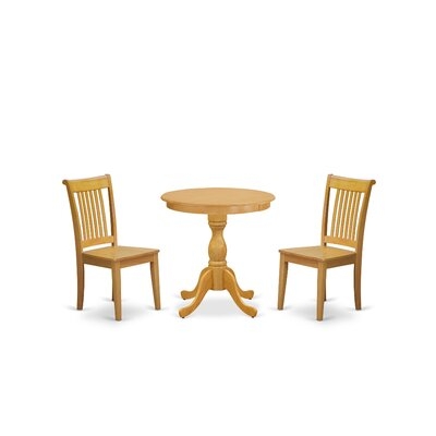 Federalsburg 3-Pc Dining Set - 2 Wooden Dining Room Chairs And 1 Dining Table - Image 0