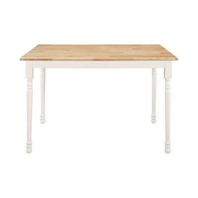 Crescentia Rubberwood Solid Wood Dining Table - Image 0