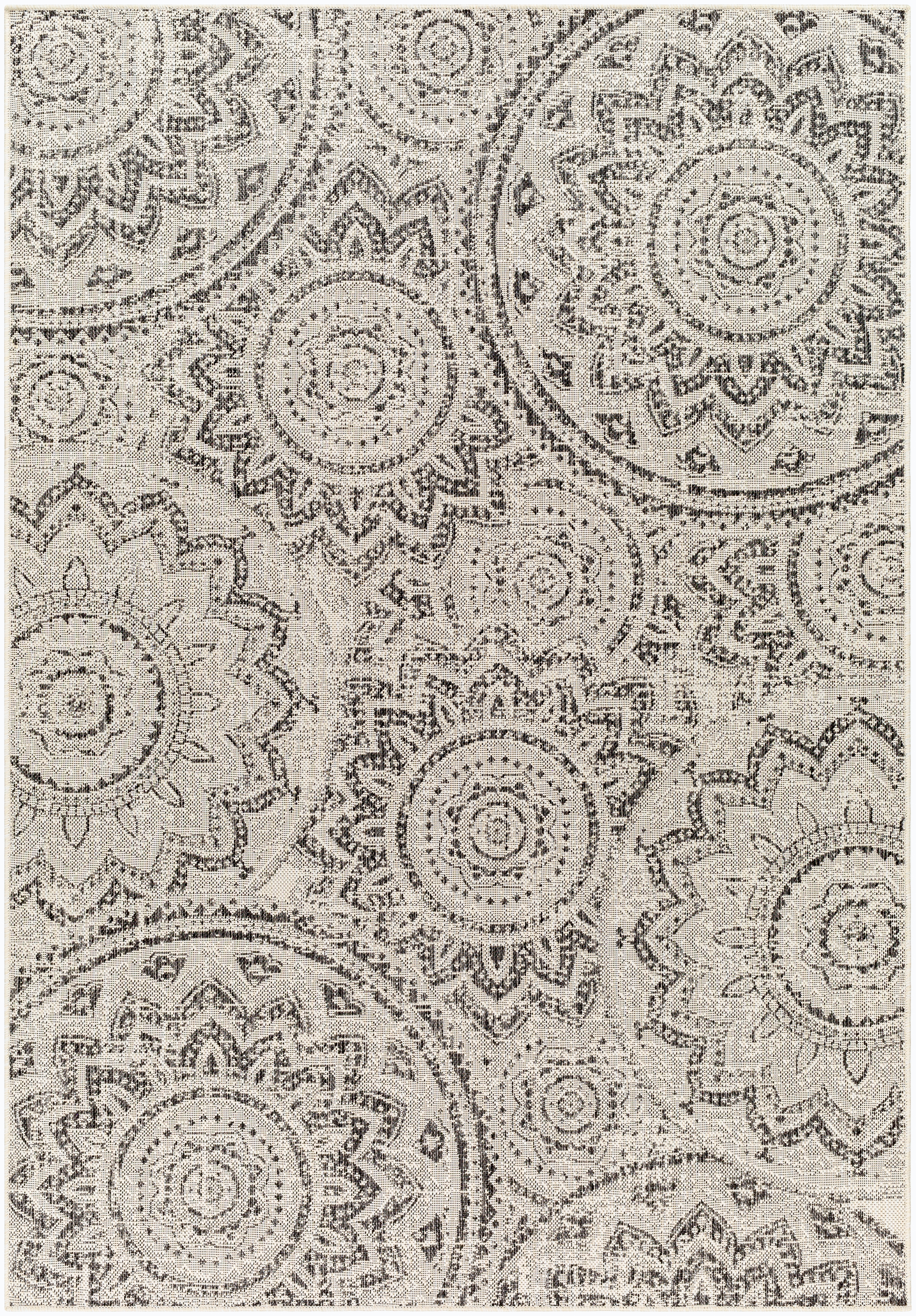 Ravello Beige Outdoor 2' x 2'11" Machine Woven Rug - Image 0