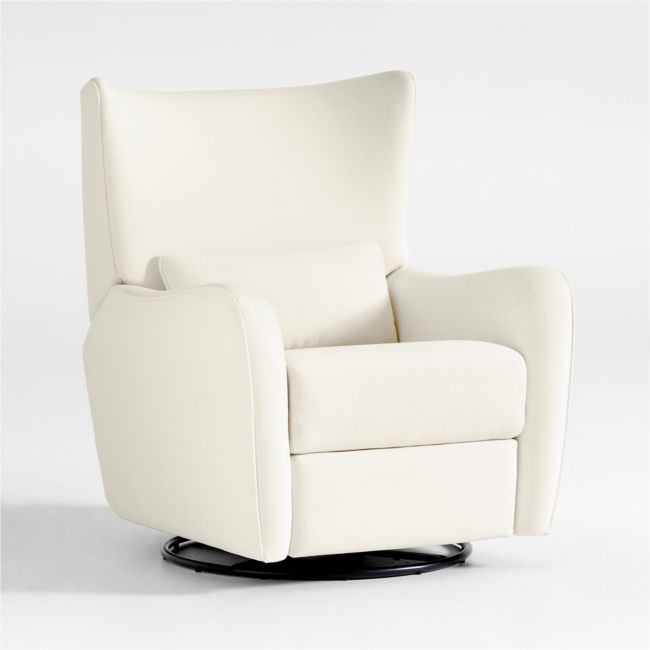 Aurora Cream Nursery Electronic Power Recliner with Night Light - Image 0