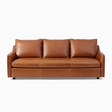 Easton 75" Sofa, Down, Sierra Leather, Licorice, Concealed Supports - Image 2