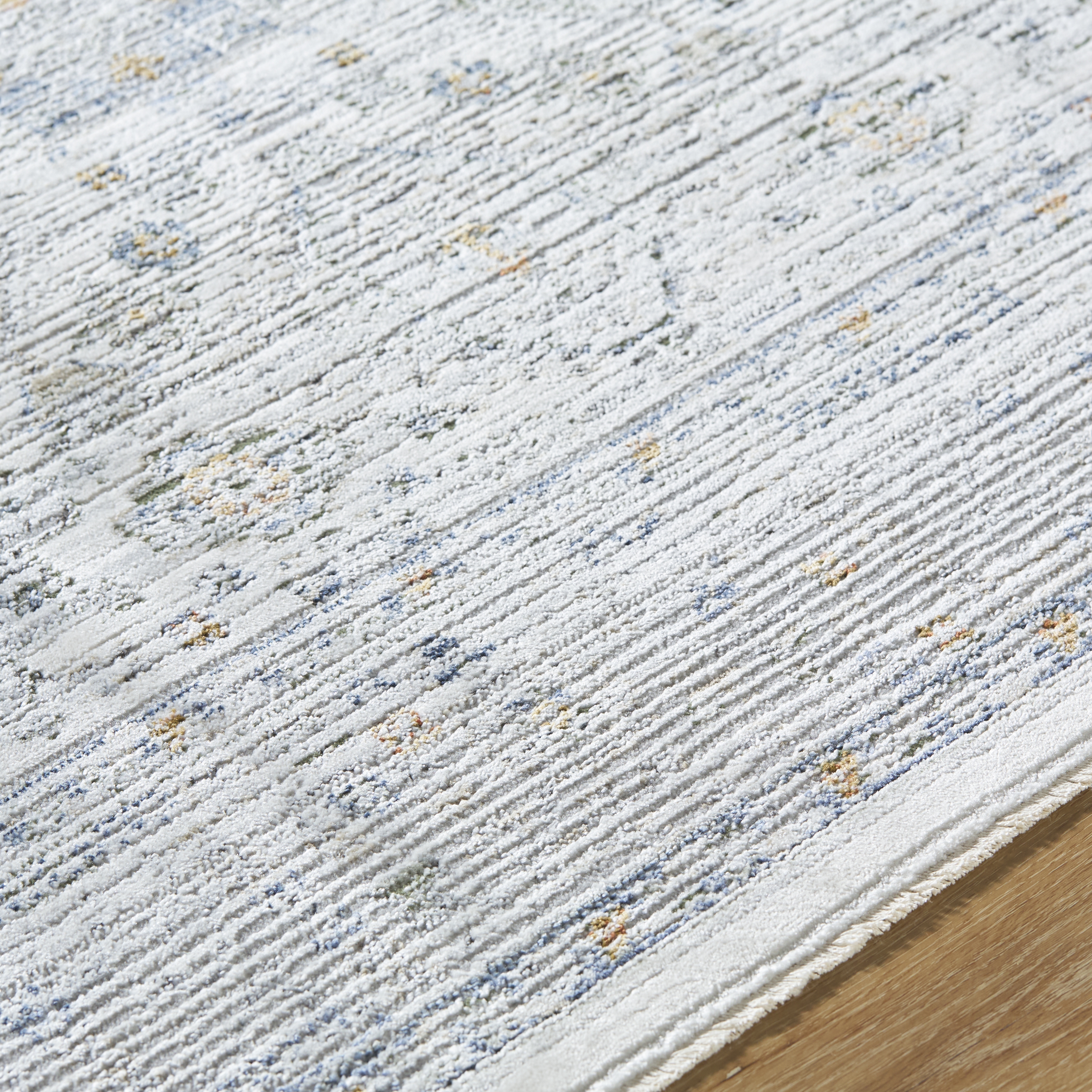 Edmonton White Indoor 6'7" x 9' Machine Woven Rug - Image 2