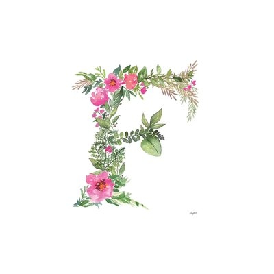 Botanical Letter F by Kelsey Mcnatt - Gallery-Wrapped Canvas Giclée - Image 0