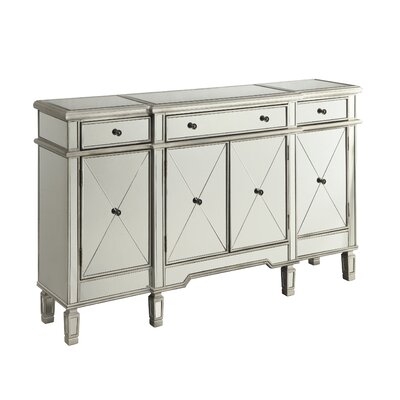 Ackerly 4 Door Mirrored Accent Cabinet - Image 0