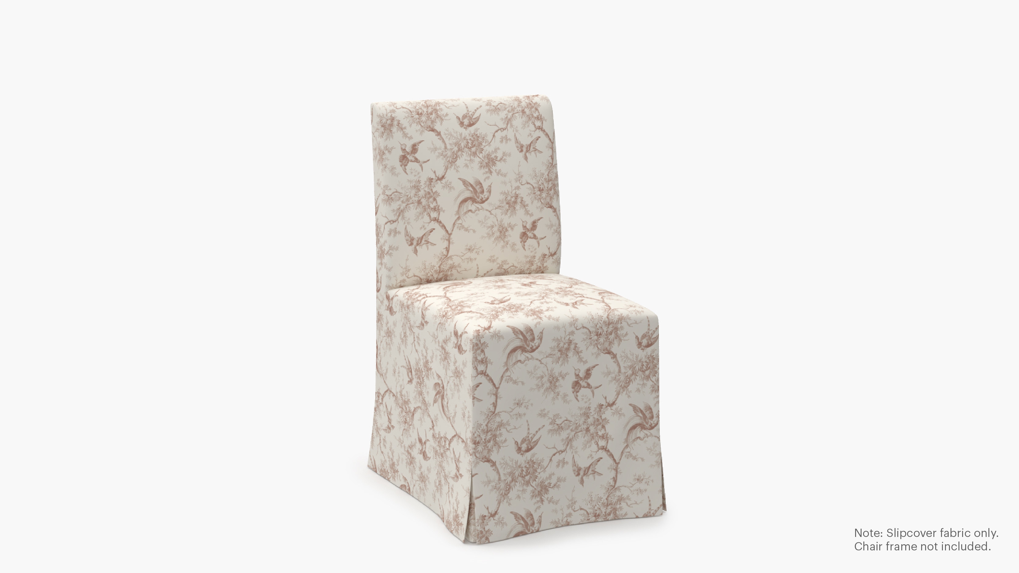 Slipcovered Signature Dining Chair - Cover Only, Terracotta Swallows - Image 1