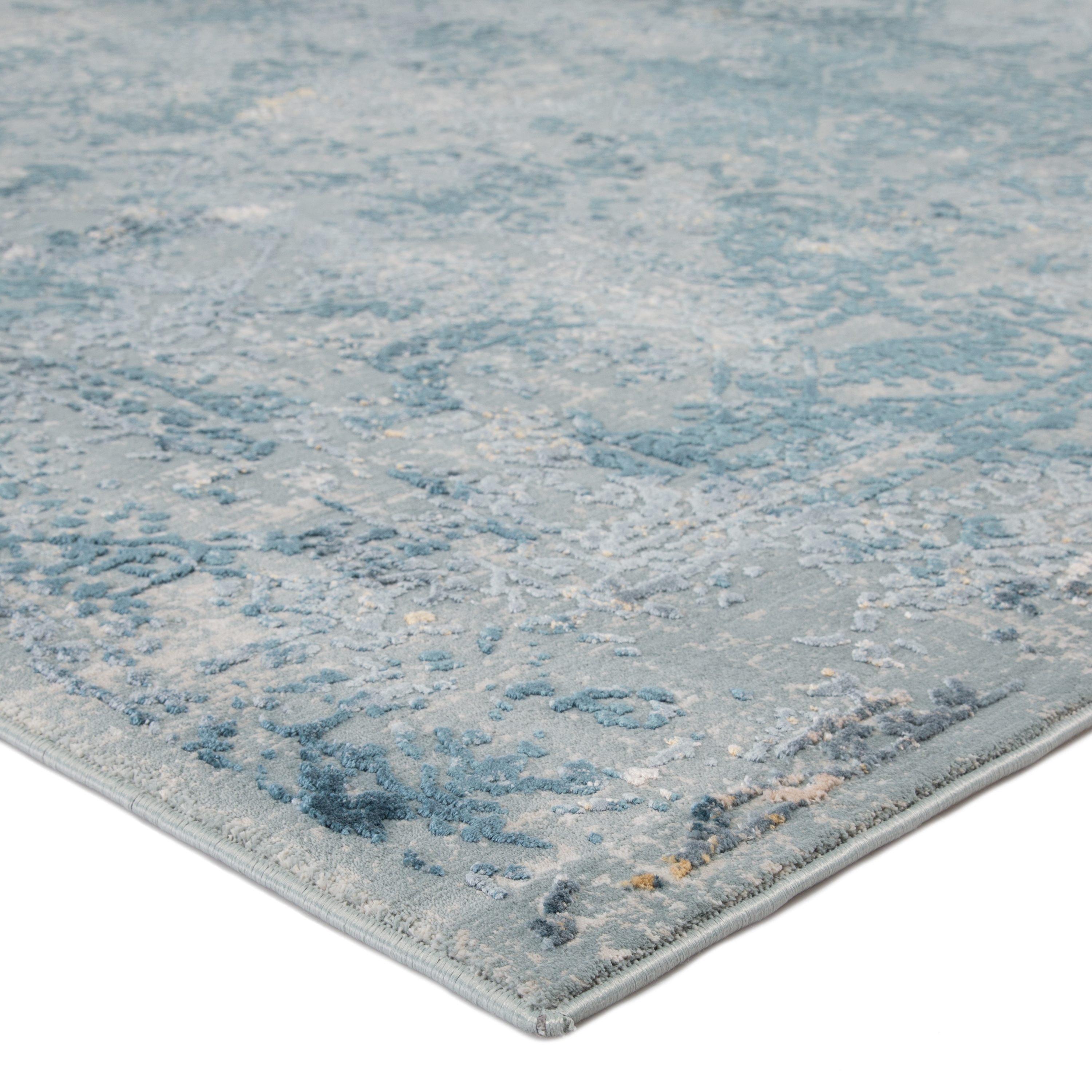 Yvie Abstract Blue/ Teal Area Rug (6'X9') - Image 1
