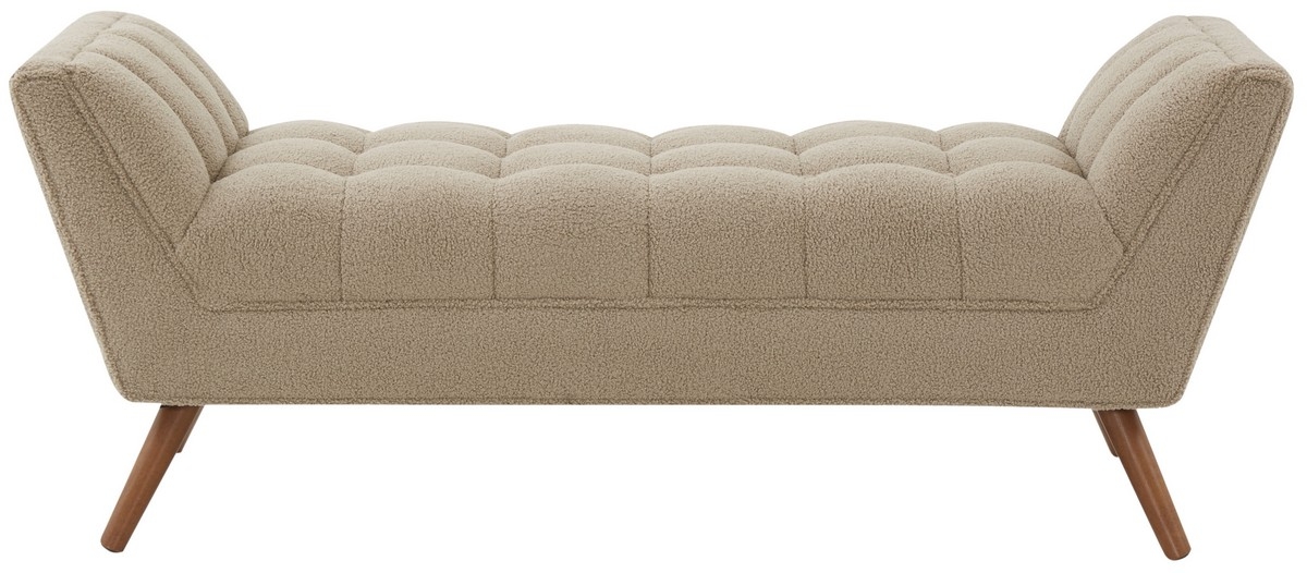 Damian Tufted Bench - Brown / Dark Brown - Image 0