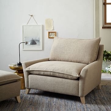 Bliss Chair and a Half, Astor Velvet, Evergreen, Ash - Image 1