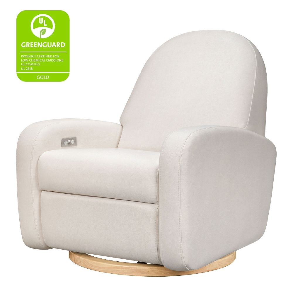 Nami Electronic Recliner And Swivel Glider Recliner With Usb Port, White - Image 0