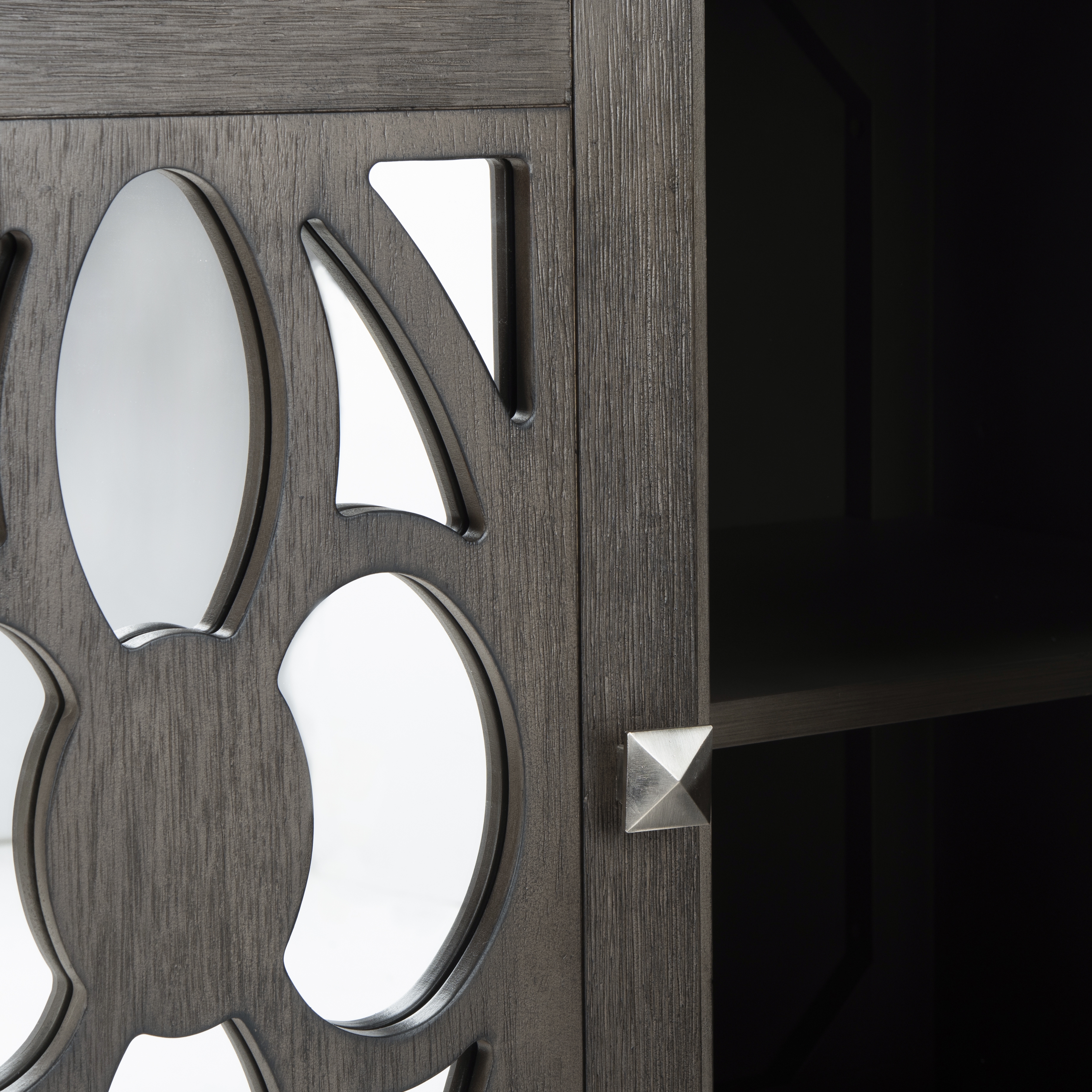 Shannon 2 Door Chest - Grey Wash Walnut/Mirror - Safavieh - Image 6