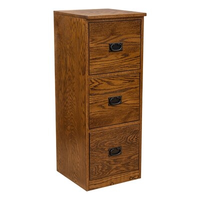 Traditional 3 Drawer Filing Cabinet Cherry - Image 0