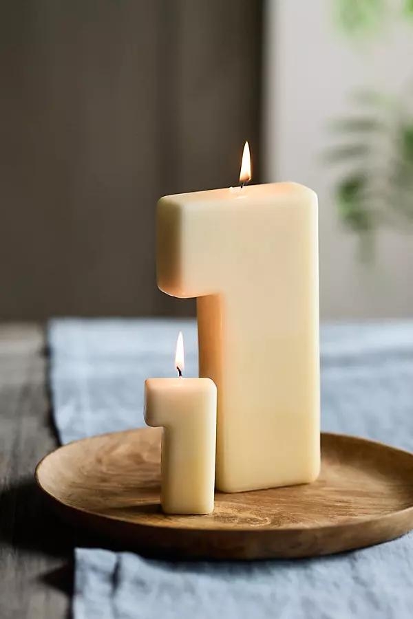 Hand-Dipped Number Candle - Image 0