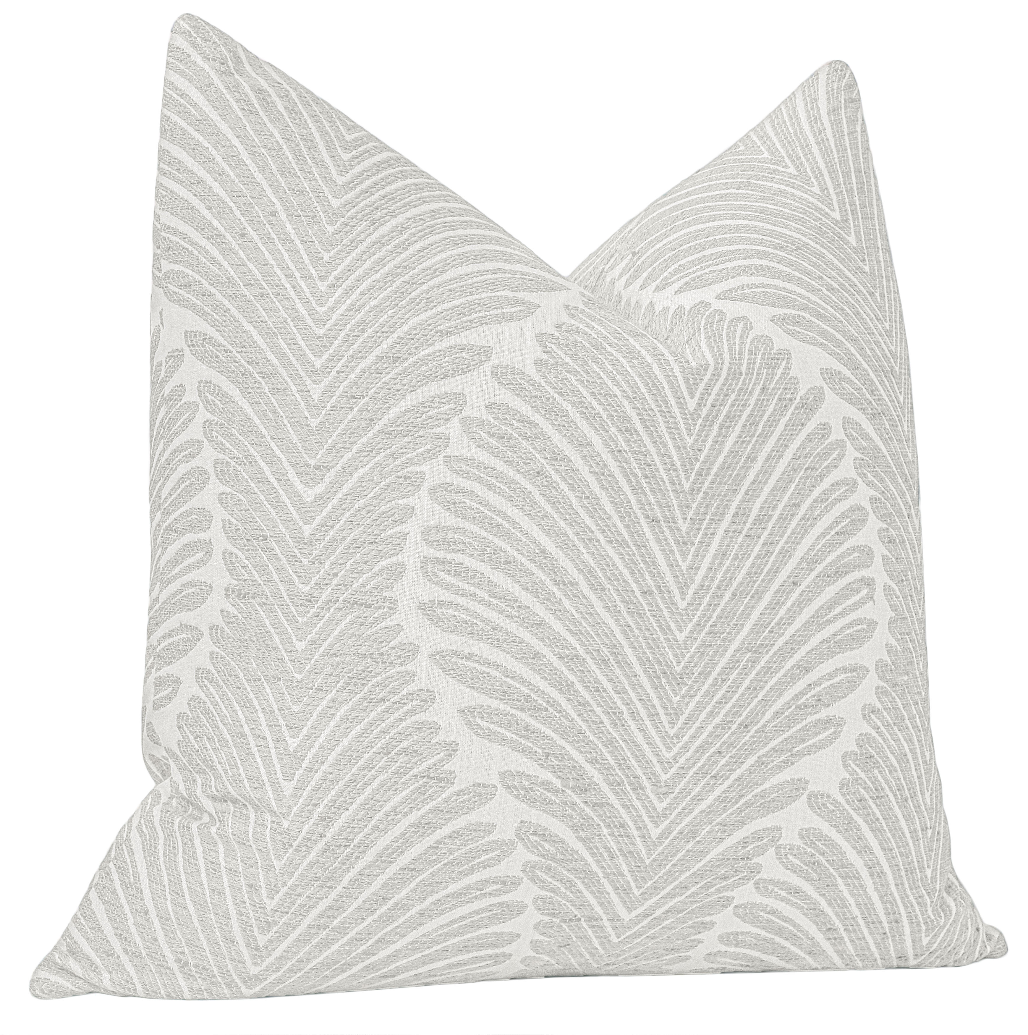 Musgrove Chenille Throw Pillow Cover, Dove Gray, 20" x 20" - Image 2