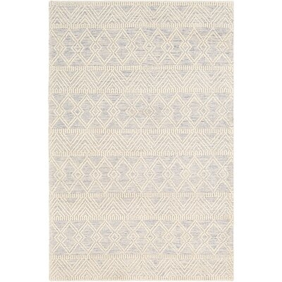 Clancy Handwoven Wool Cream/Gray Rug, Rectangle 8' x 10' - Image 1