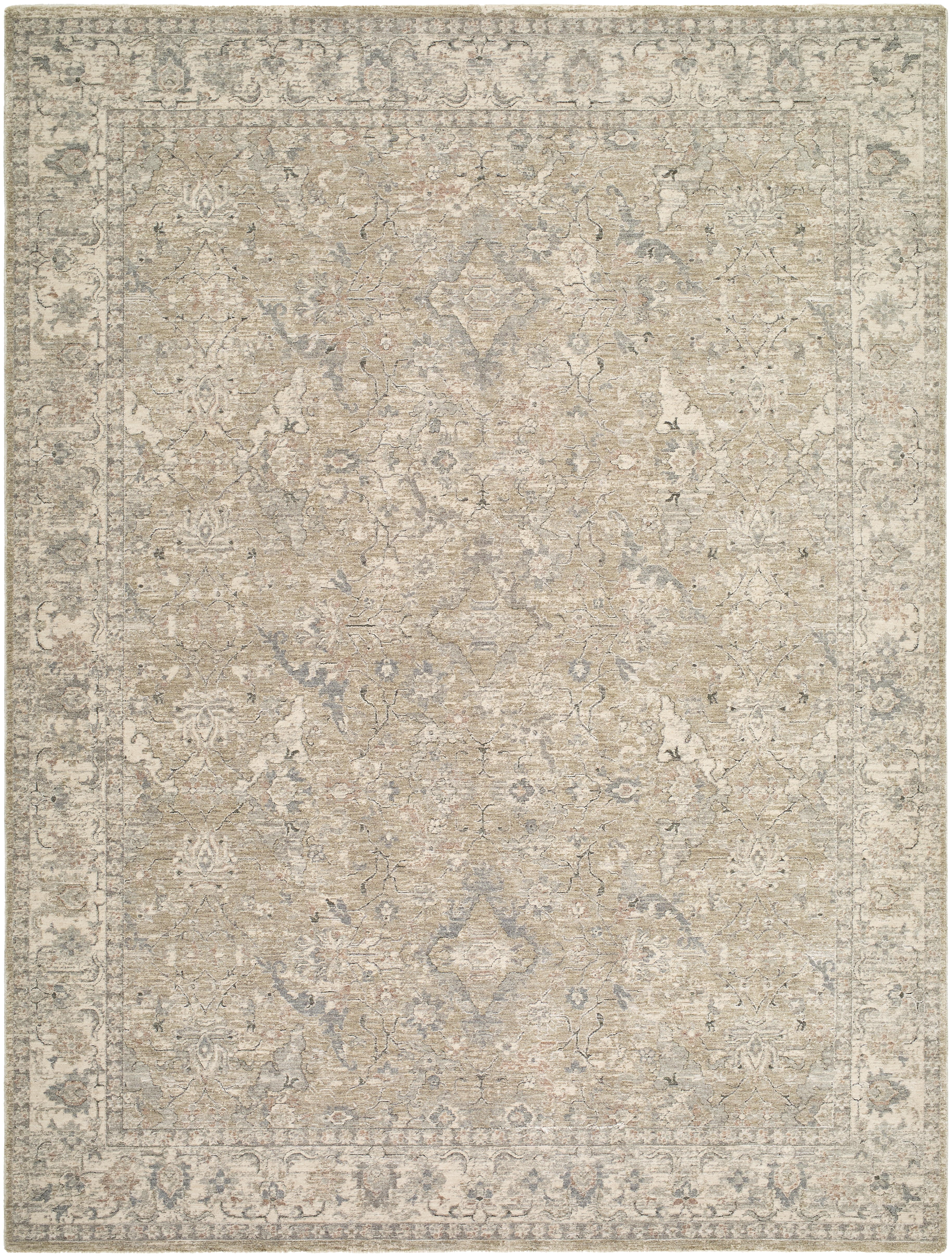 Poetry Green Indoor 2'7" x 10' Machine Woven Rug - Image 0