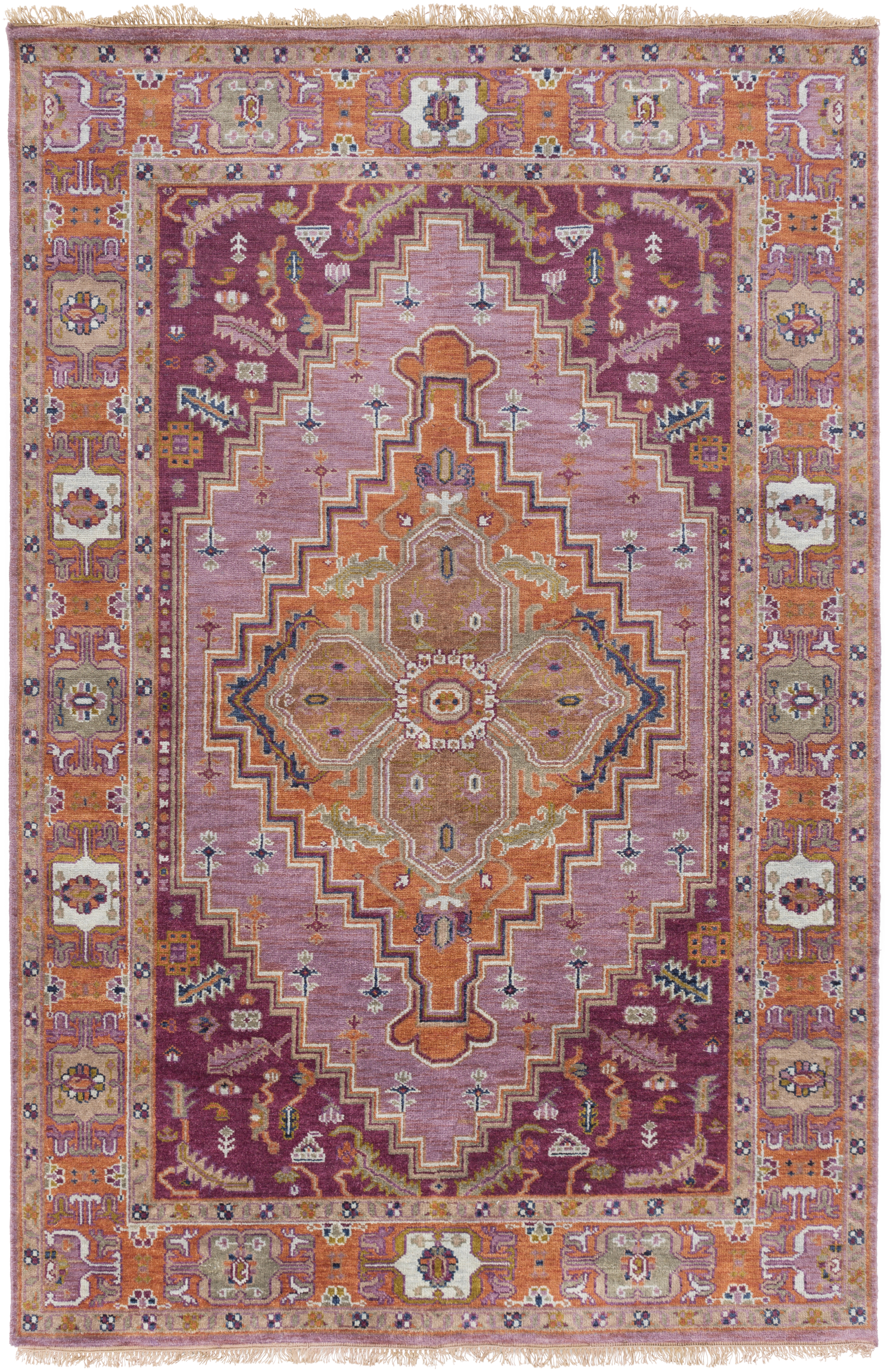 Zeus Purple Indoor 5'6" x 8'6" Handmade Rug - Image 0