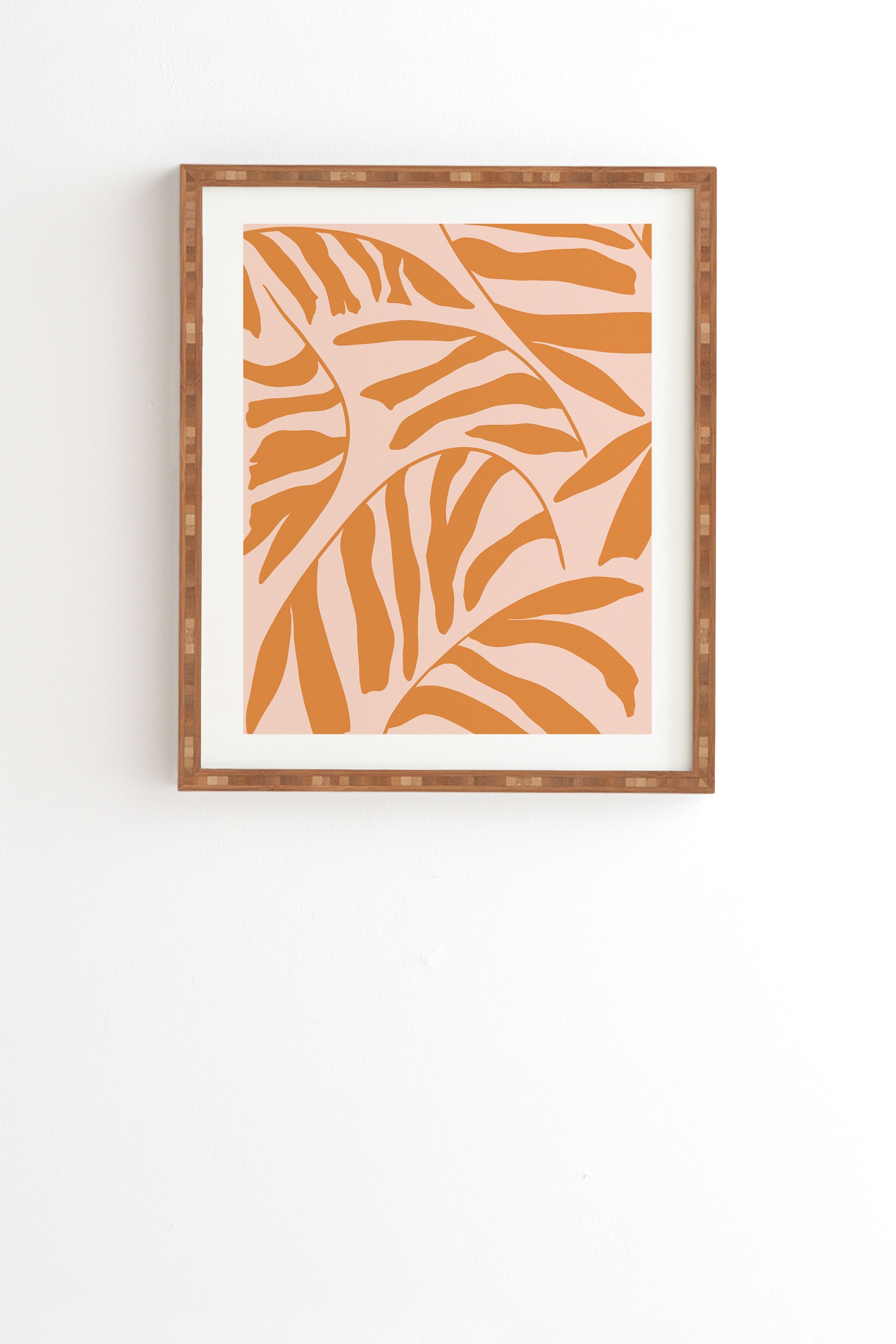 Palm 4 by Jae Polgar - Framed Wall Art Bamboo 11" x 13" - Image 0