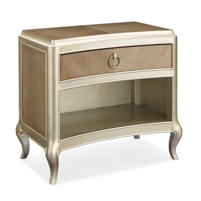 1 - Drawer Nightstand in Cendre/Champagne Mist - Image 0