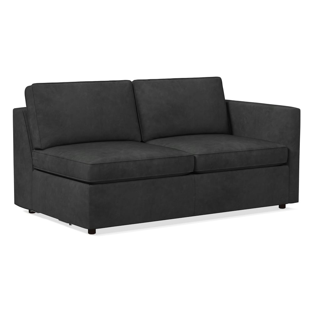 Harris RA 75" Sofa, Poly, Weston Leather, Cinder, Concealed Support - Image 0