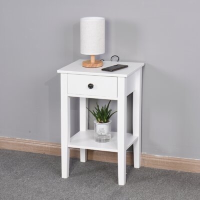 Bathroom Storage Table Modern Style  Floor-Standing Storage Table With A Drawer,For Bathroom/Bathroom(White) - Image 0