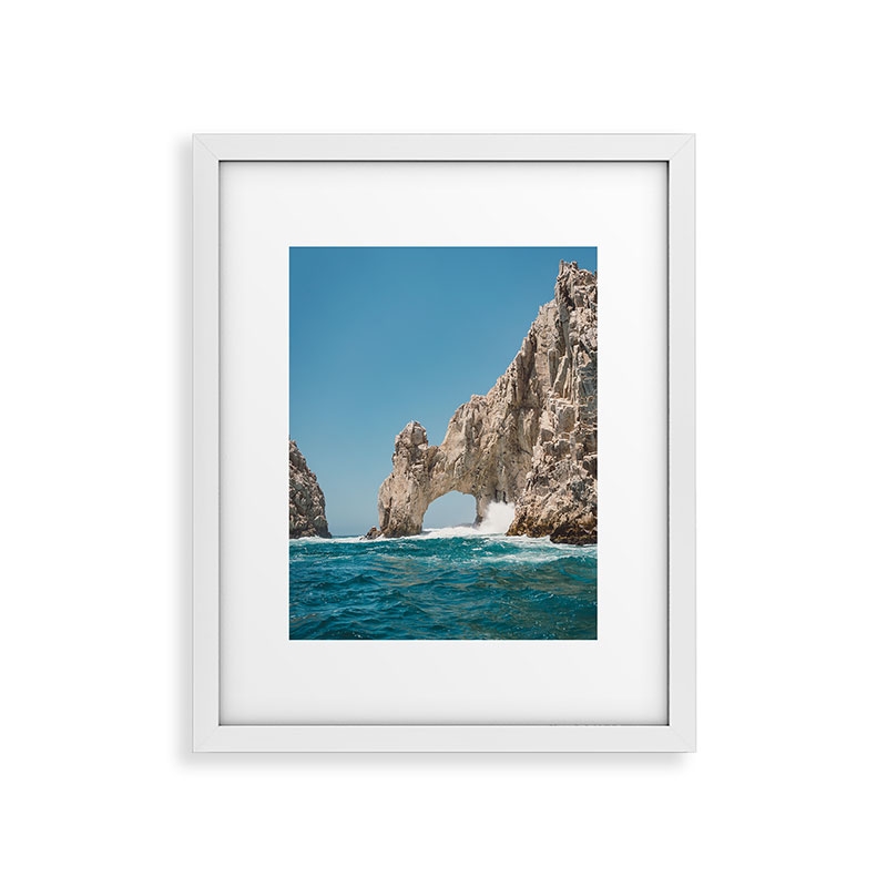 Arch Of Cabo San Lucas by Bethany Young Photography - Framed Art Print Modern White 24" x 36" - Image 0