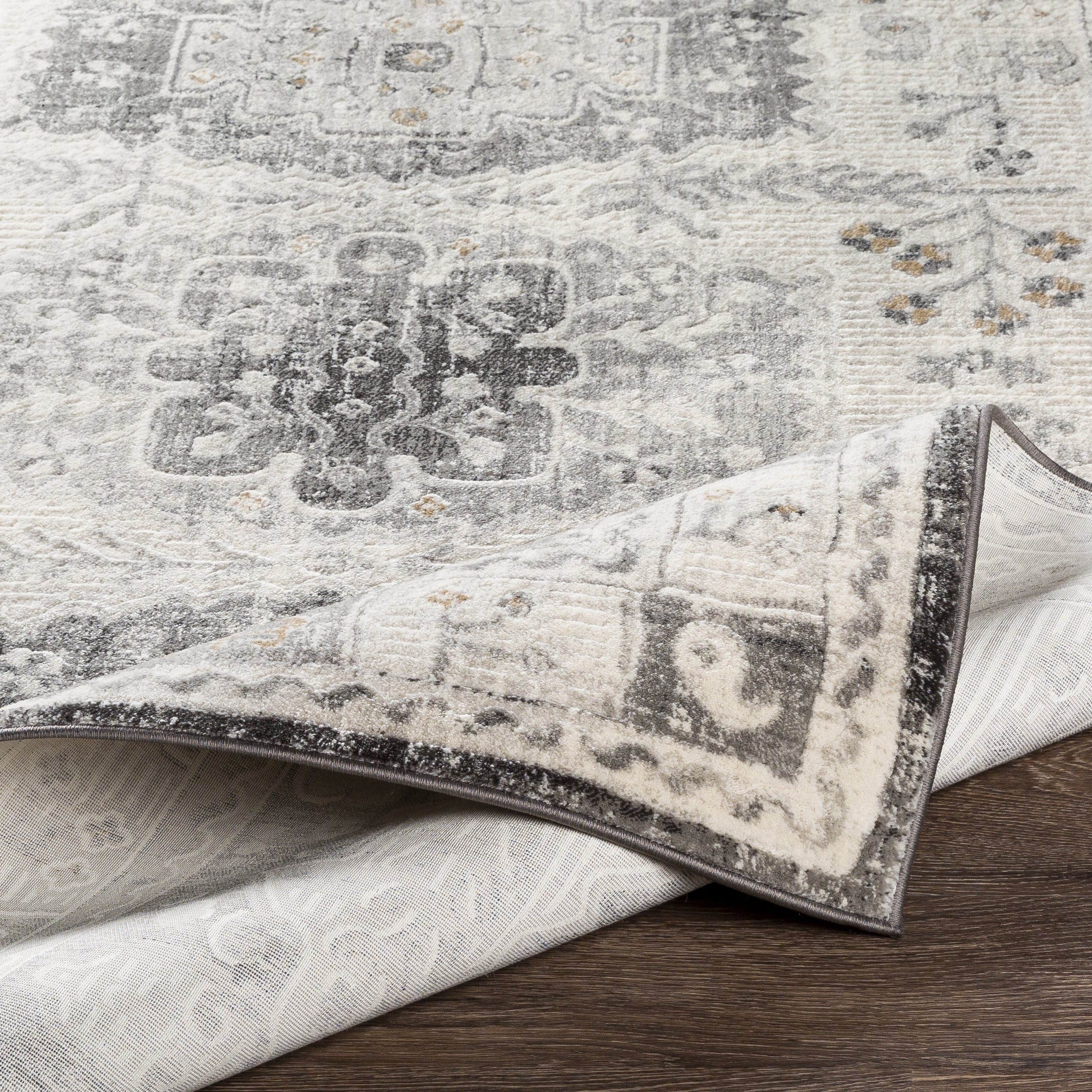 Indigo Gray Indoor 1'11" x 2'11" Machine Woven Rug - Image 3