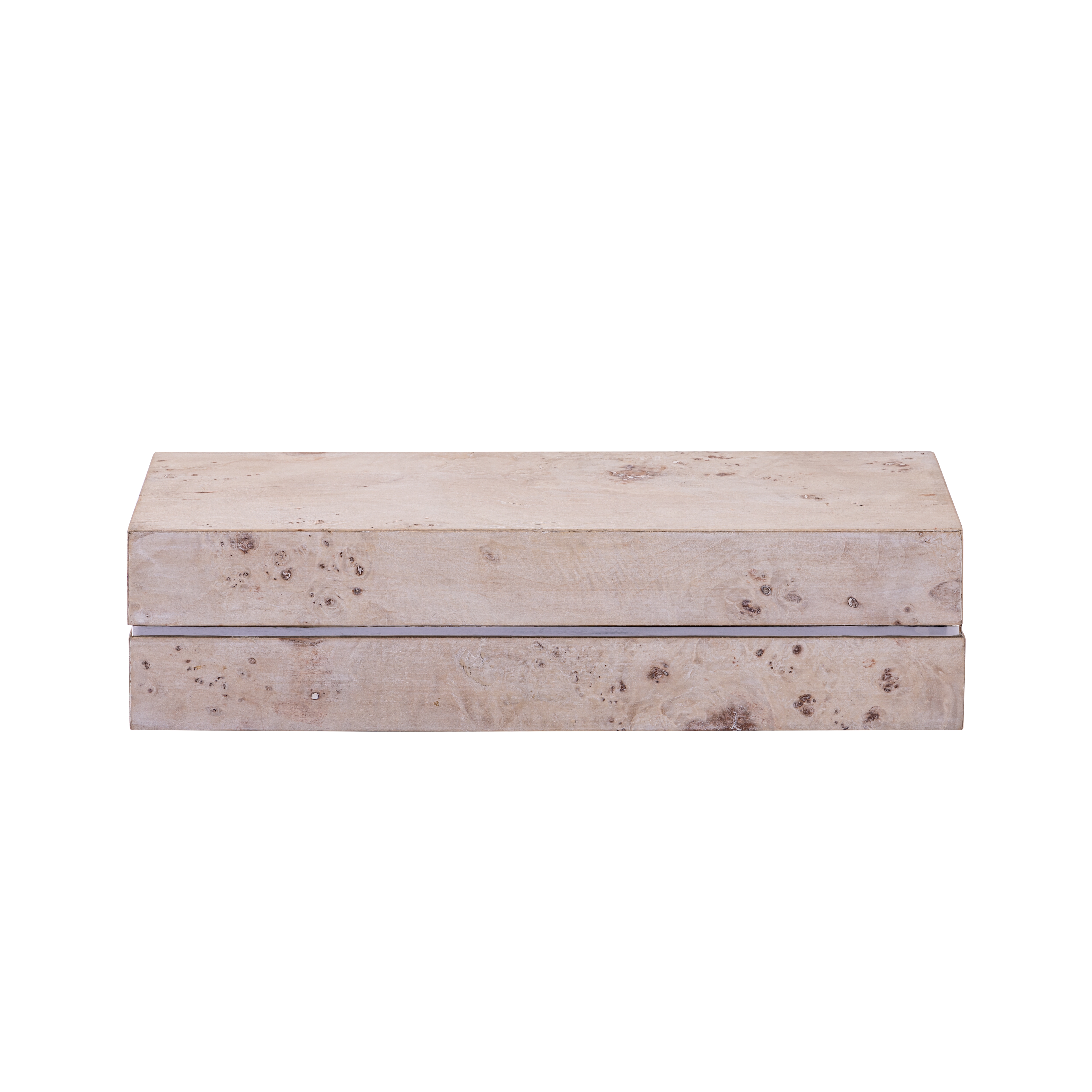 Salem Box - Long White Burl Wood - Image 0