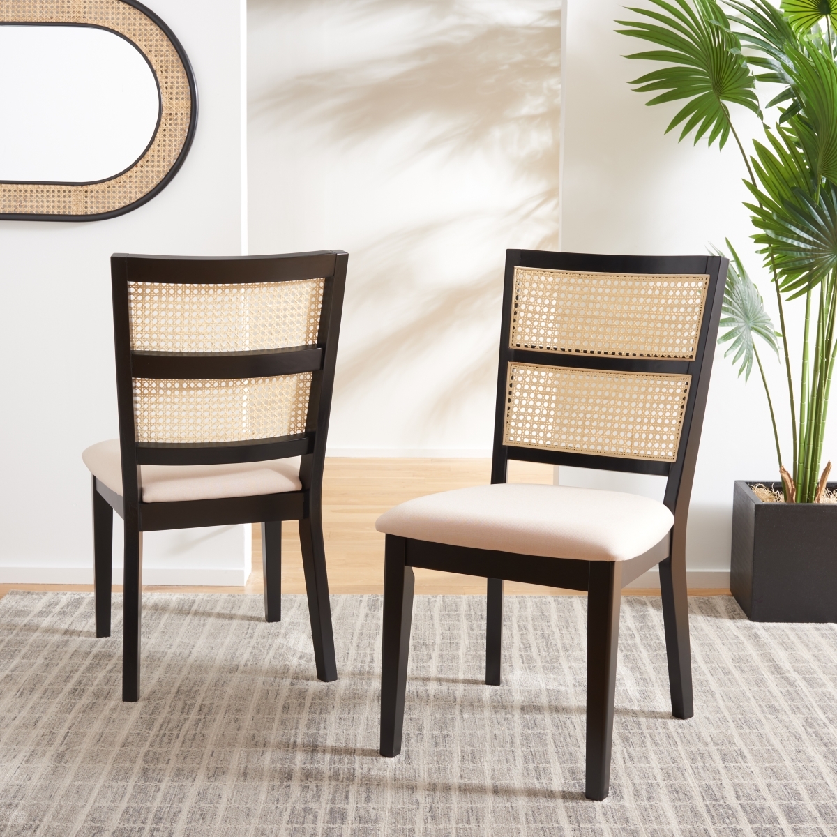 Toril Dining Chair - Black / White - Safavieh - Image 1